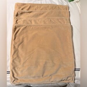 4 Pottery Barn velvet pillow covers, 20 x 20.